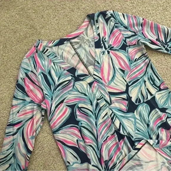 Lilly Pulitzer 3/4 Long Sleeve Amina Multi Neon Print Dress Wm Size Small 29457 - Picture 5 of 15